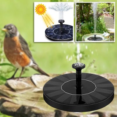 Fonte solar para jardim - 6 padrões, jato de 30–60 cm, sem cabos | FONTANA