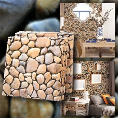 Azulejos de parede 3D com efeito pedra - descolar e colar | STONEBLOCKS