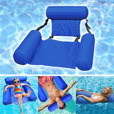 Cadeira de mar flutuante inflável - braços, suporte para o pescoço | AQUASEAT