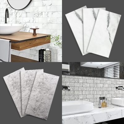 Azulejos de Parede Adesivos 3D - Pacote de 10, Pedra ou Granito | INSTATILE