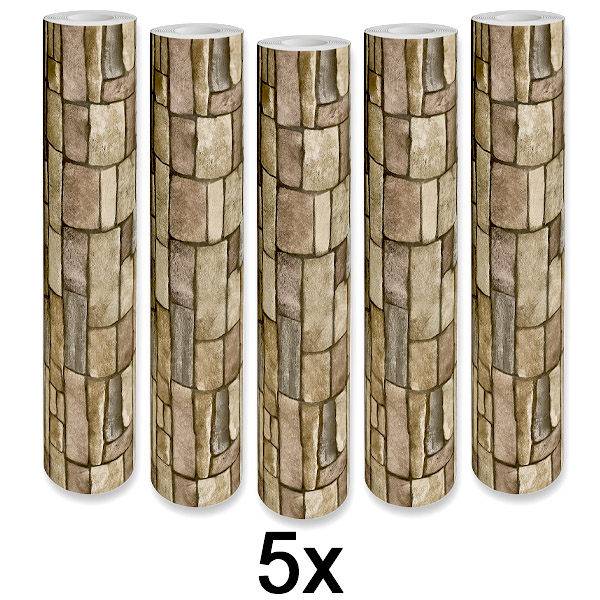5x Papel de Parede 3D Estiloso – Transformação Fácil de Paredes | WALLCORWRAP
