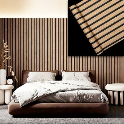 Autocolante de parede com efeito de madeira – 300 x 45 cm, PVC, autocolante | LINEWALL