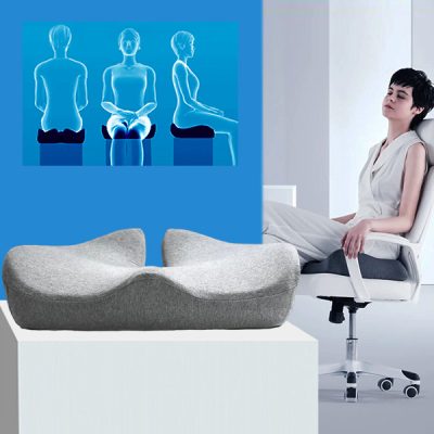 Almofada ergonómica para assento em espuma viscoelástica - 45x35x7 cm | MAXICOMFORT