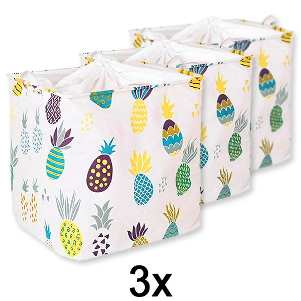 3x Caixa grande para arrumação dobrável CLOTHBOX