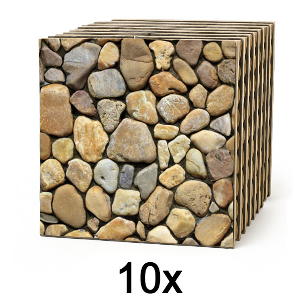 1x Azulejos de parede 3D com efeito pedra – descolar e colar | STONEBLOCKS
